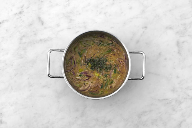 Continue cooking soup