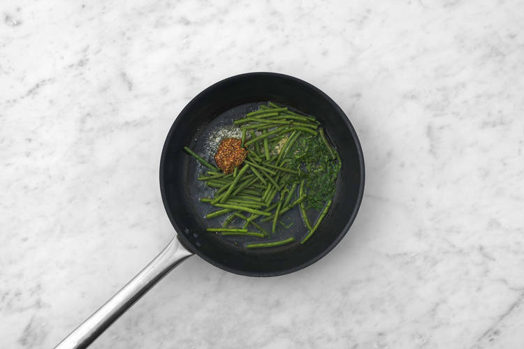 Cook French-style green beans