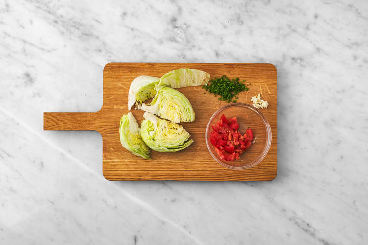 Terminer la préparation et mélanger la vinaigrette