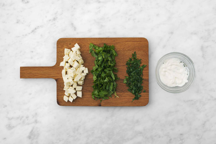 Cook orzo and finish prep 