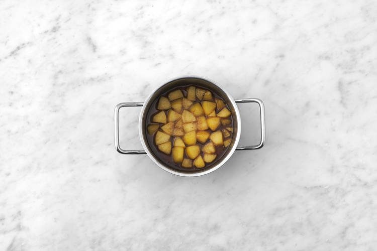 Prep and make apple compote