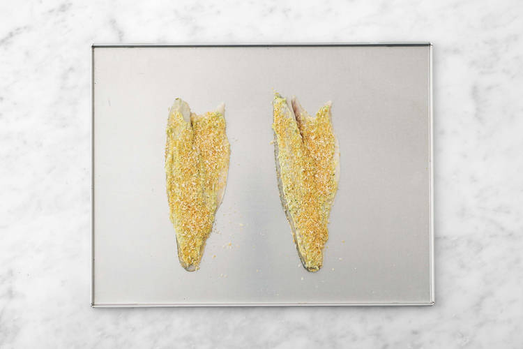 Prep and cook sea bass