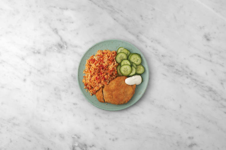 Schnitzel braten und Anrichten