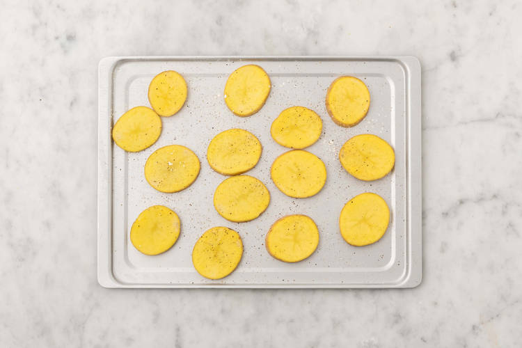 Roast potatoes and prep