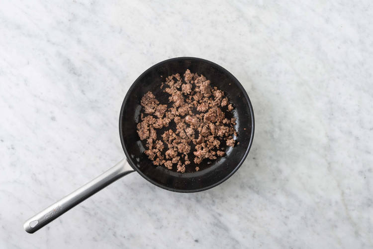 Fry the Beef and Chorizo