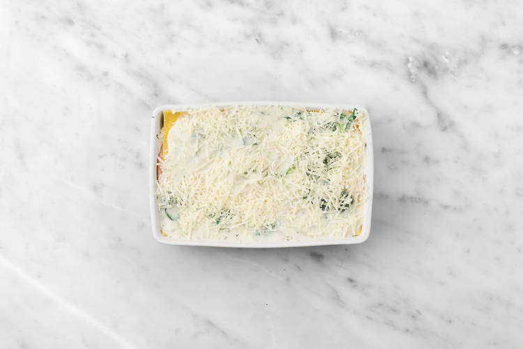 Lasagne en construction