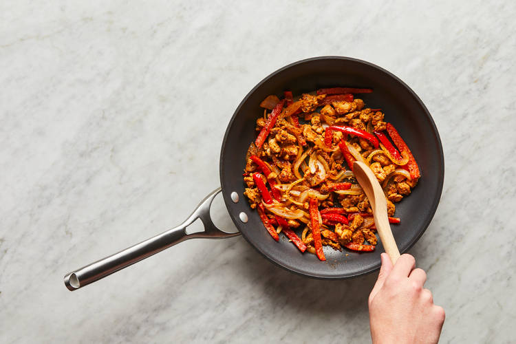 COOK CHICKEN & VEGGIES