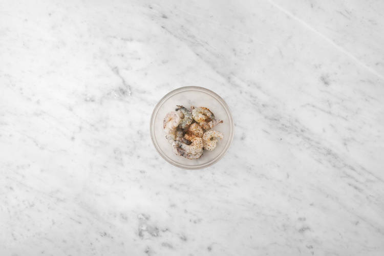 Cook edamame and prep tilapia