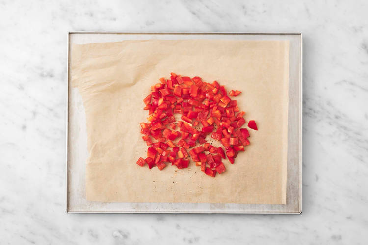 Prep and roast peppers