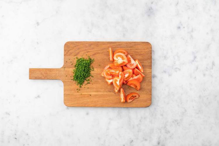 Chop the vegetables