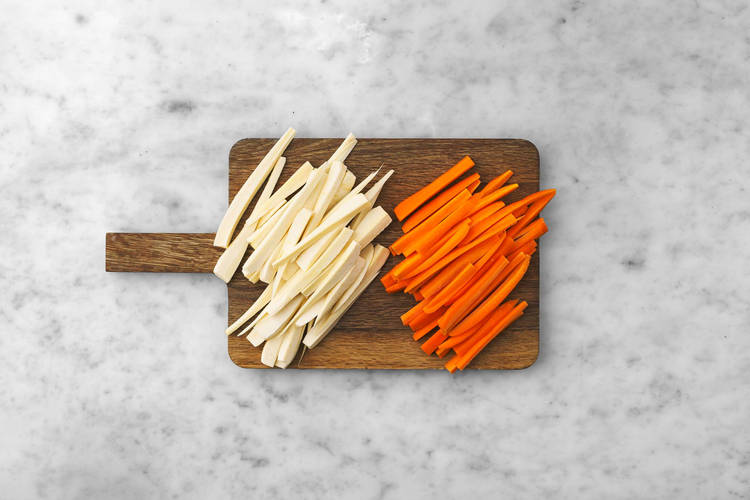 Prep and start veggies