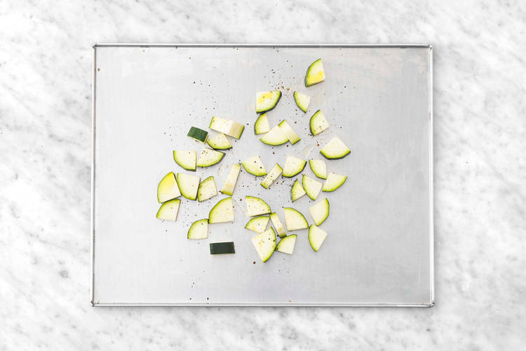 Prep and broil zucchini