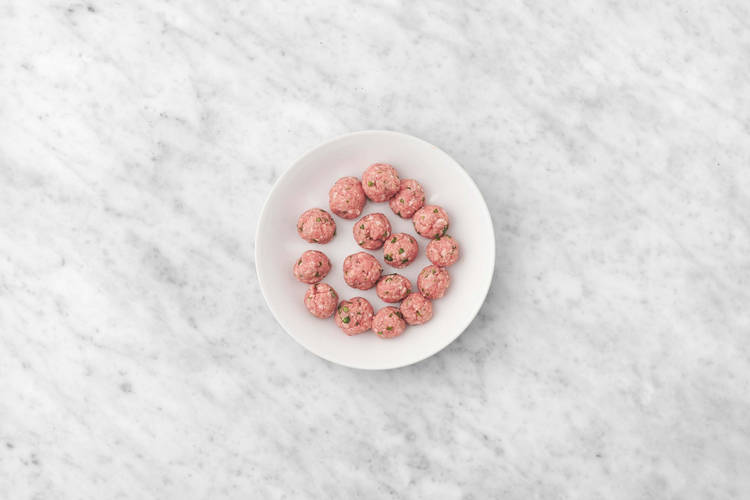 Prep and form meatballs