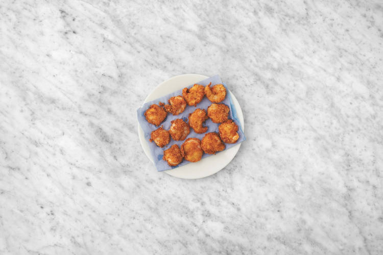 Shallow-fry shrimp