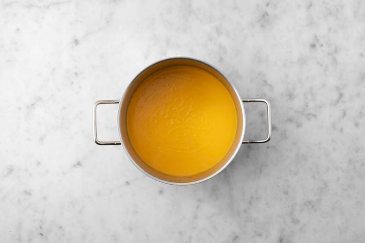 Le velouté prend forme 