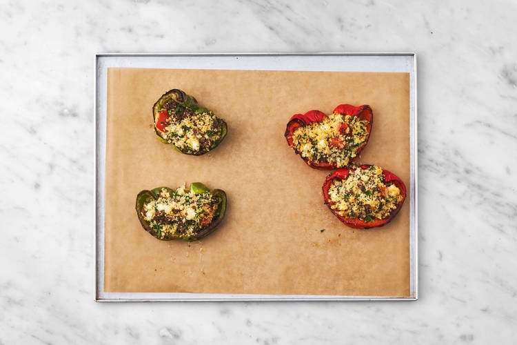 Stuff and broil peppers