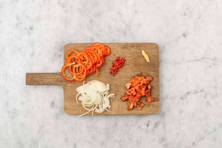 Chop the vegetables