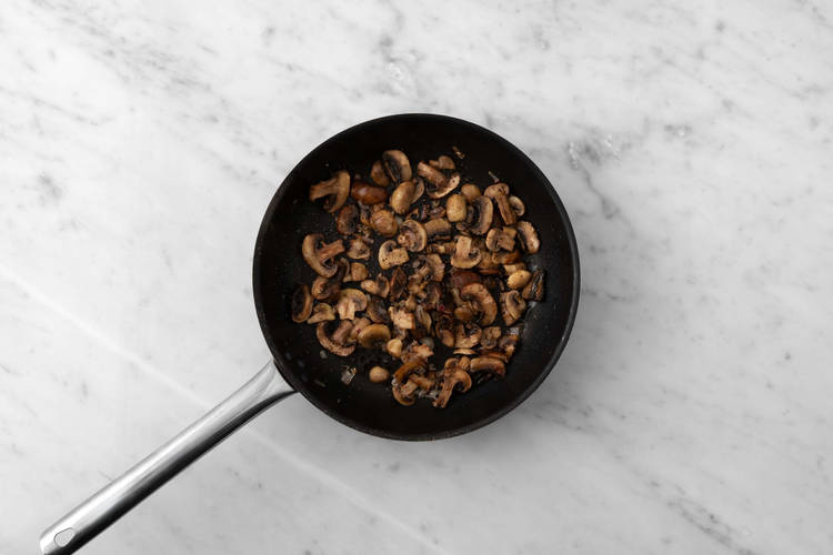 Fry the mushrooms