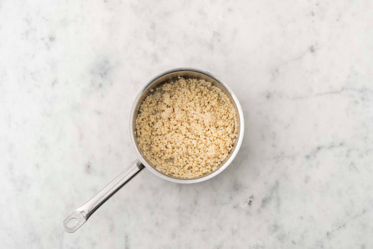 Boil the giant couscous