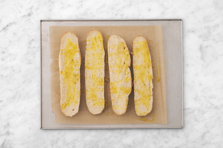 Rosta vitlöksbaguette