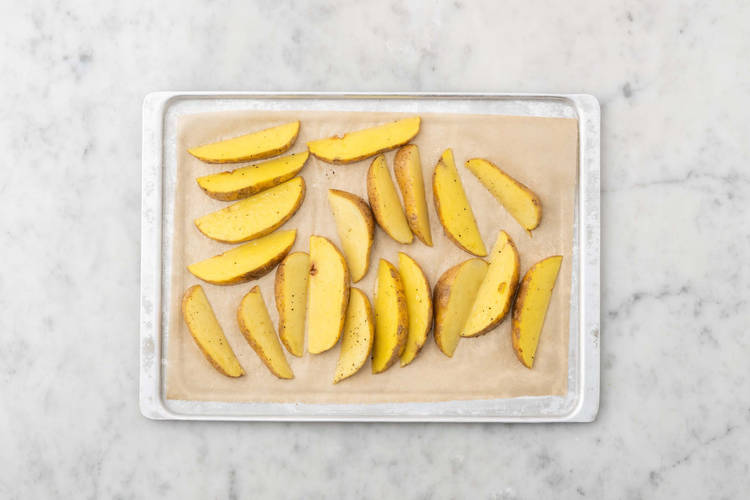 Roast potato wedges