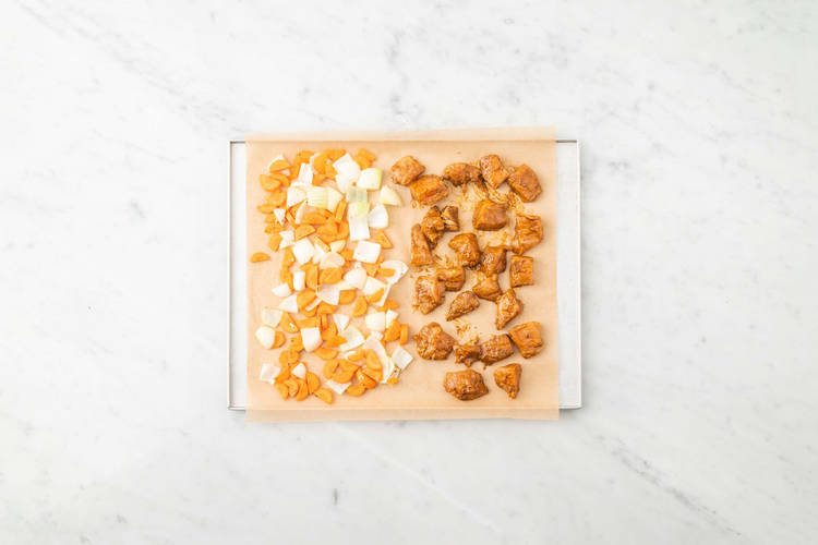 Roast tofu and veggies