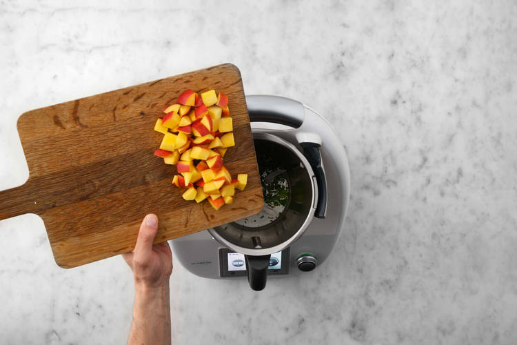 Nektarine karamelisieren