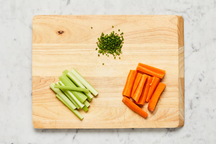 Bake wings and finish prep