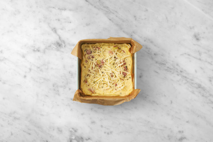 Assemble and bake quiche