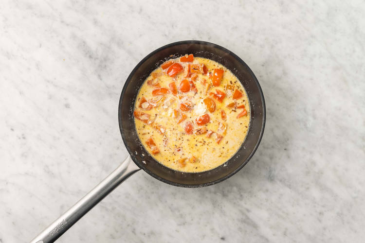 Préparer la sauce crémeuse