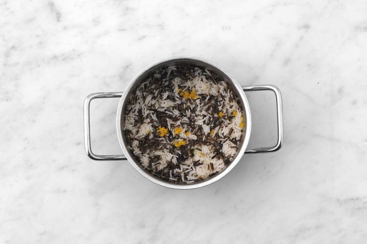 Finish salmon and rice