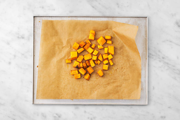 Broil butternut squash