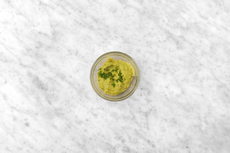 Avocadodip afwerken