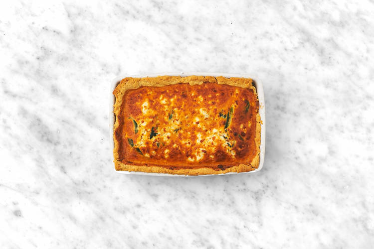 Assemble and bake quiche