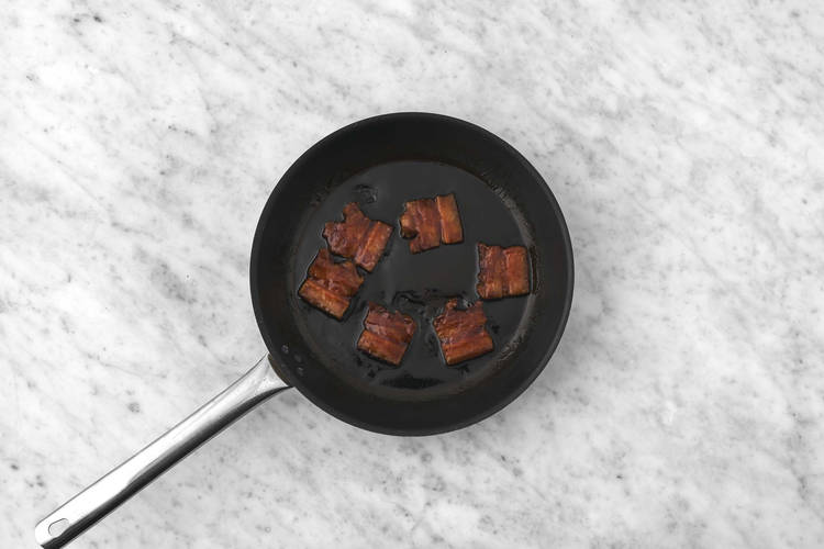 Fry the pork belly