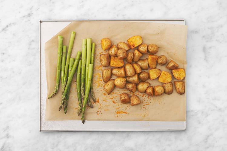 Enfourner les asperges