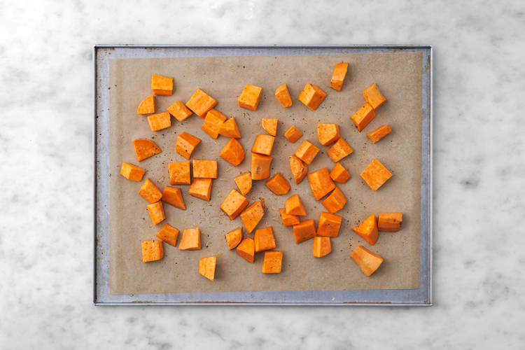 Roast sweet potatoes