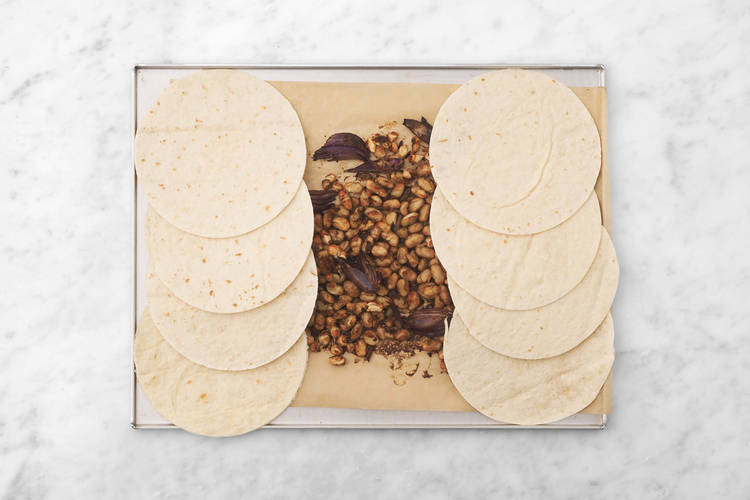 Mini-Tortilla erwärmen