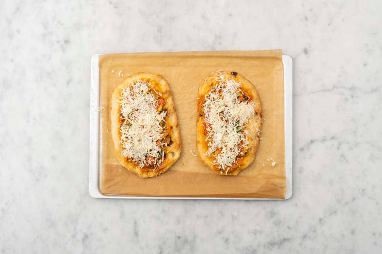 Assemble and bake flatbreads