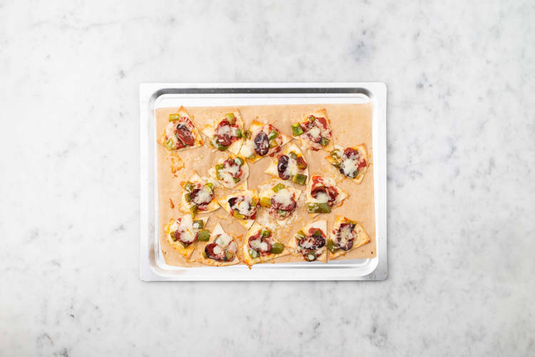 Assemble and bake nachos
