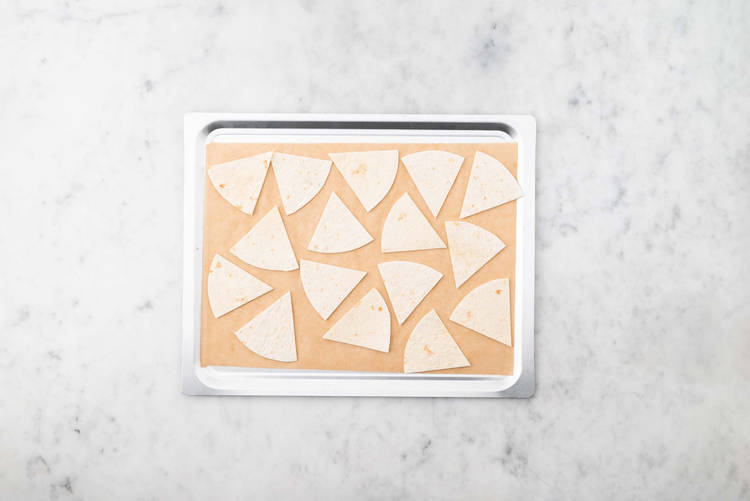 Bake tortilla chips
