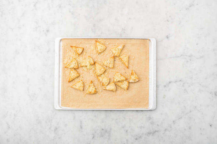 Bake flatbread wedges