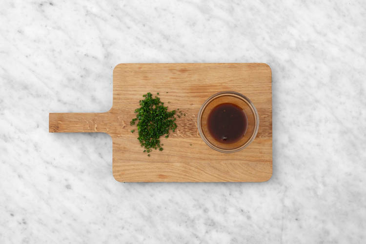 Prep and make BBQ honey-garlic sauce