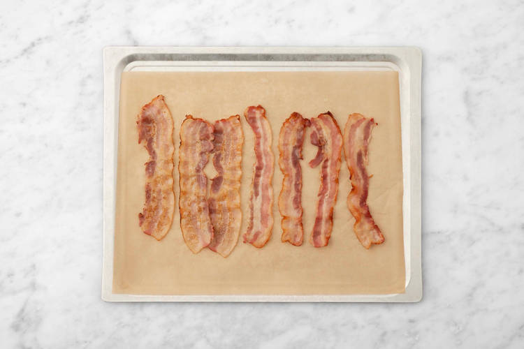 Cook bacon and finish prep
