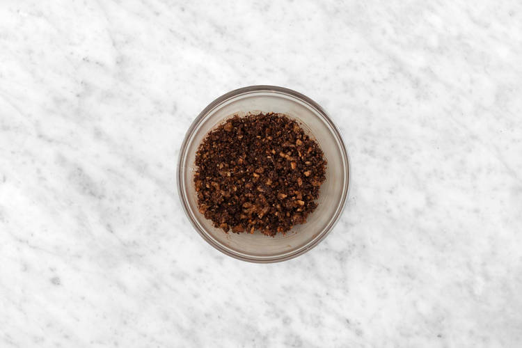 Prep and make chocolate-coconut crust