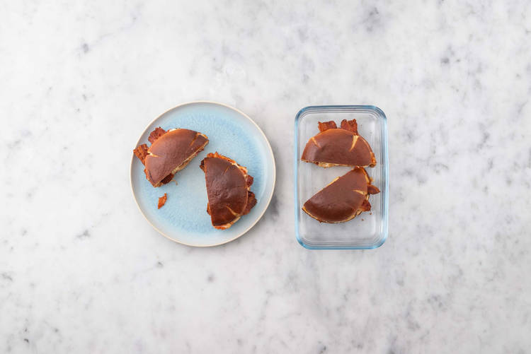 Cook grilled cheese and serve