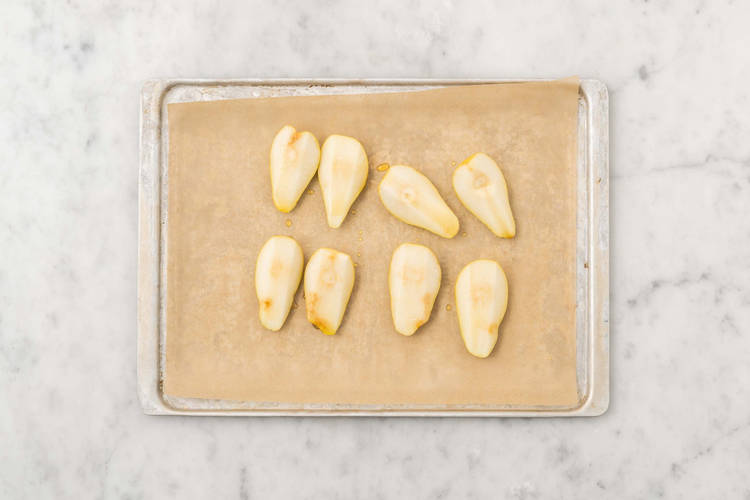 Die Birnen und Walüsse backen