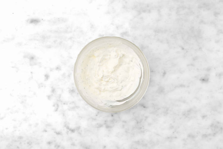 Make cream cheese spread and bagels