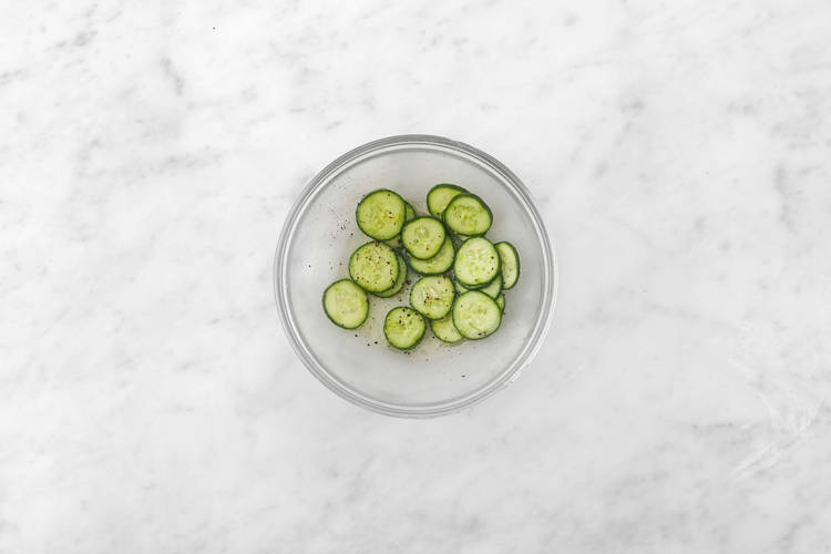 Marinate cucumbers