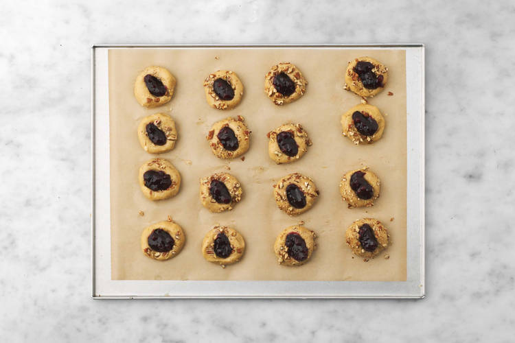 Make thumbprint cookies